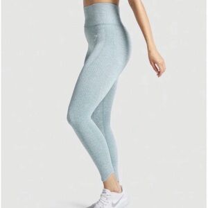 NWT GYMSHARK Women’s Leggings Dark Washed Jade Marl Vital Boost Seamless Size M